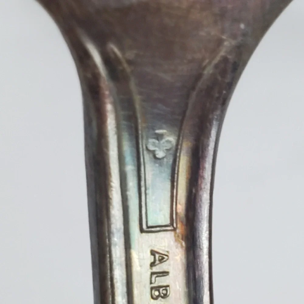 Set of 2 Vtg Albert Pick Co. Inc. Silver Plated Child's Spoon Engraved KOSHER